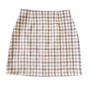 Potter’s Pot Dry Goods Dusty Rose Houndstooth Woven Skirt M